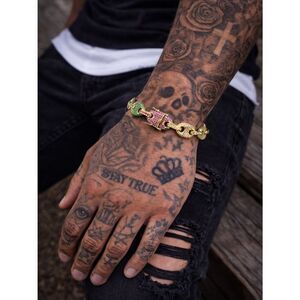 Multicolored 12mm Simulated Diamond Bracelet